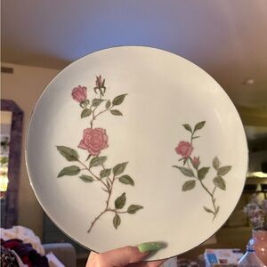 Vintage Narumi Fine China Dawn Rose 12” Serving Platter Chop Plate Japan / rare!